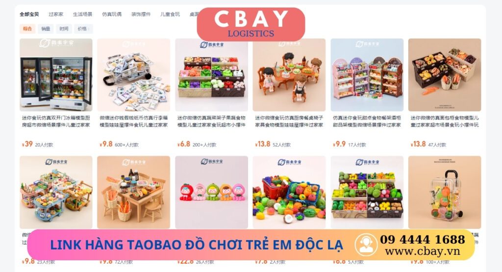 Đồ chơi trẻ em trên Taobao đa dạng về chủng loại, độc đáo trong thiết kế
