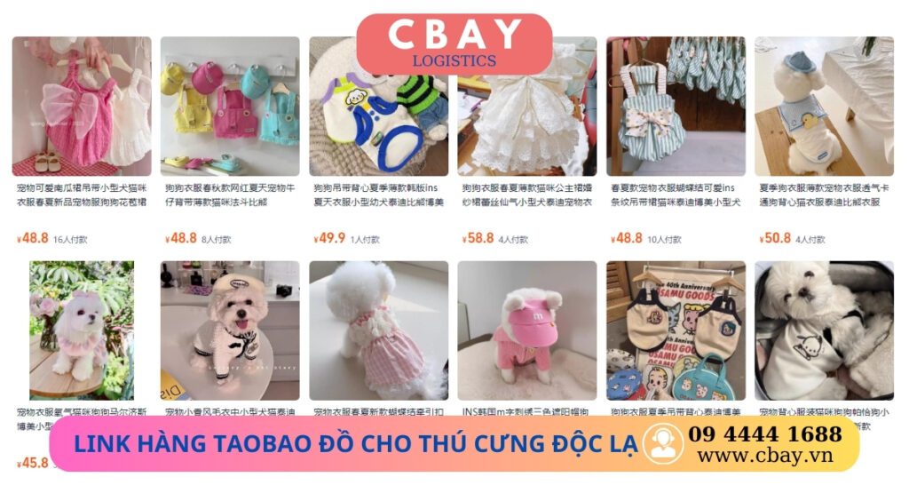 Taobao cung cấp đầy đủ mọi thứ bạn cần để chăm sóc cho người bạn bốn chân của mình