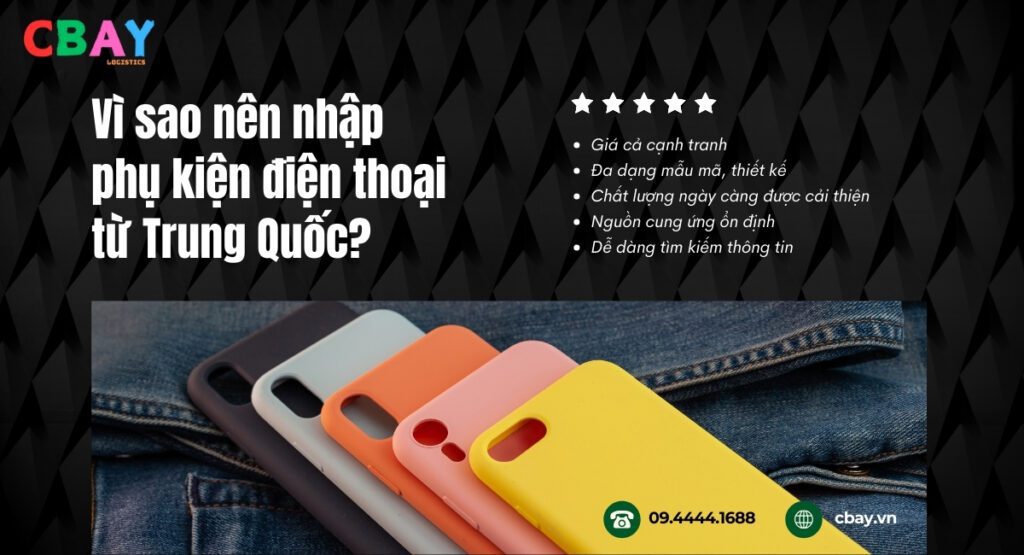 nhập phụ kiện điện thoại từ trung quốc