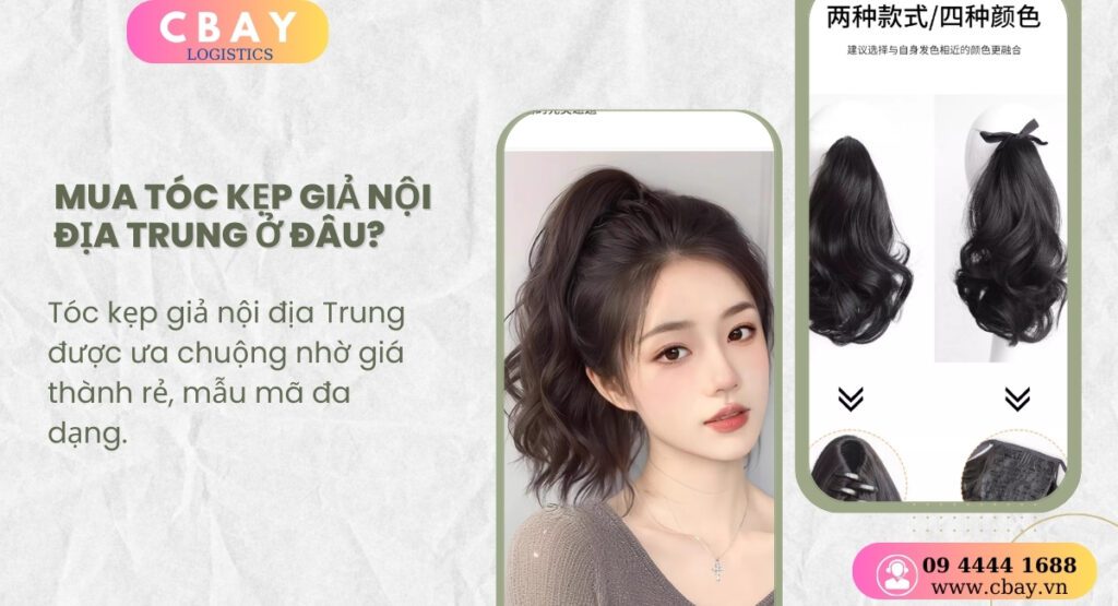 Tóc kẹp giả nội địa Trung được ưa chuộng nhờ giá thành rẻ,