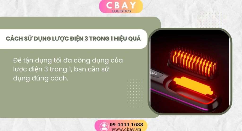 Cách sử dụng lược điện 3 trong 1 hiệu quả