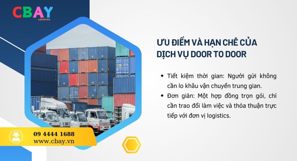 Ưu điểm và hạn chế của dịch vụ door to door