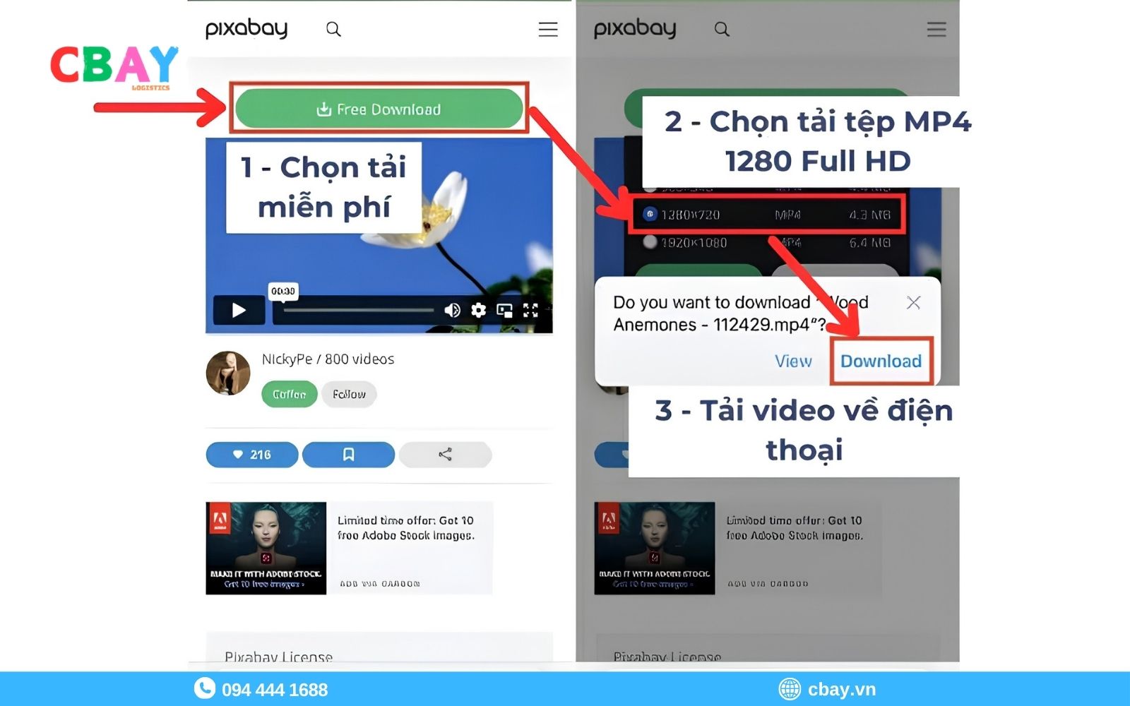 Chọn độ phân giải và lưu