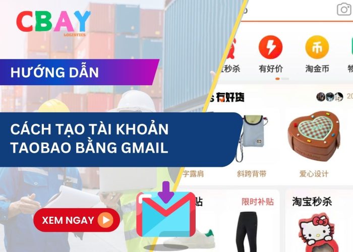 cách đăng ký tài khoản Taobao bằng Gmail