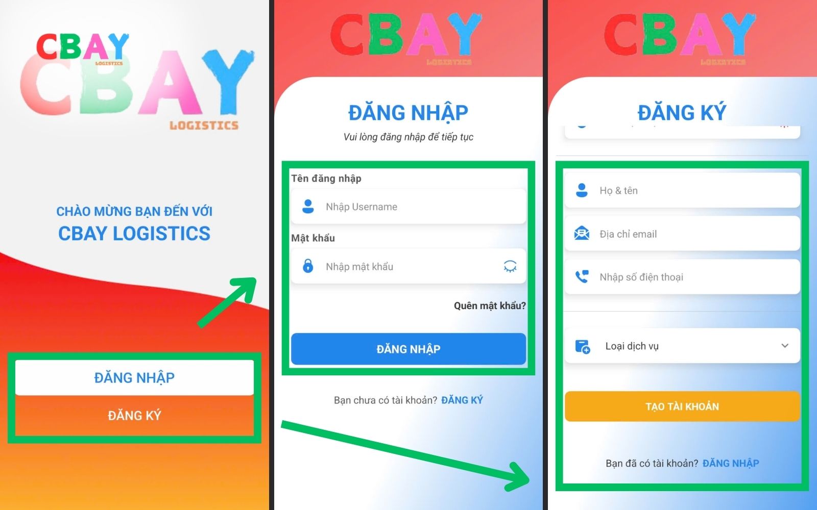 Đăng ký order 1688 Cbay điện thoại
