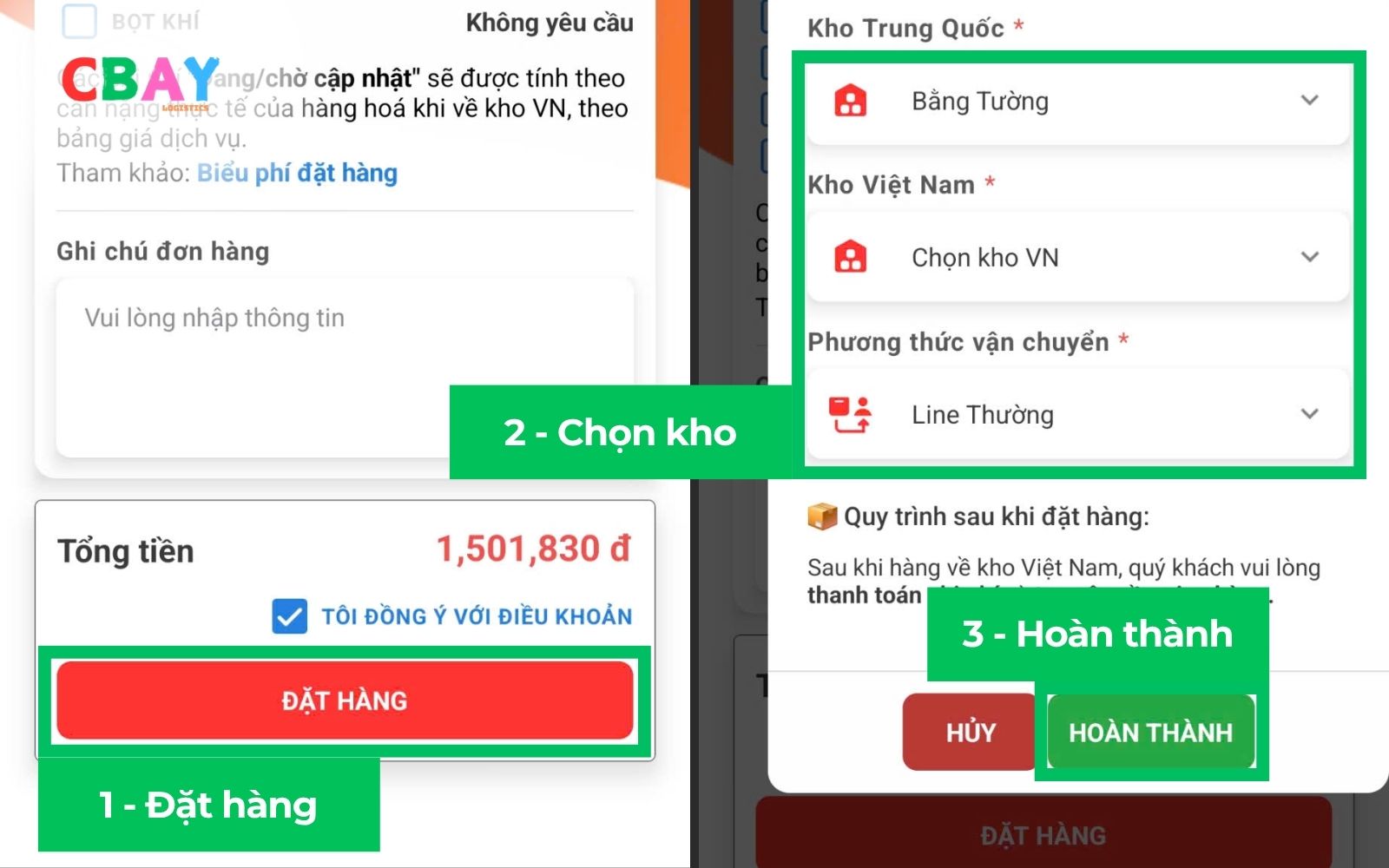Kiểm tra đặt hàng 1688 app Cbay