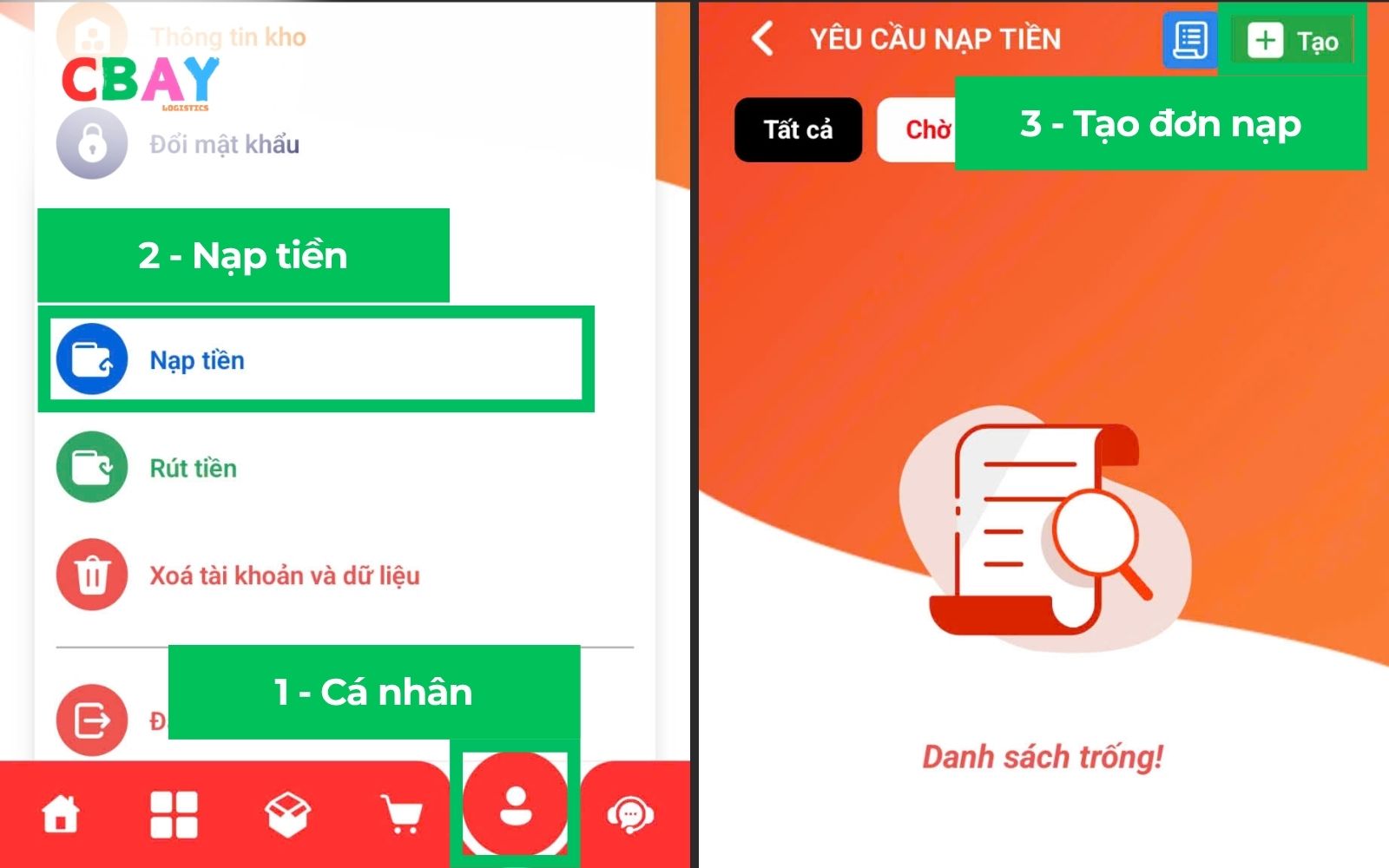 Tạo đơn mua hàng 1688 app CBay