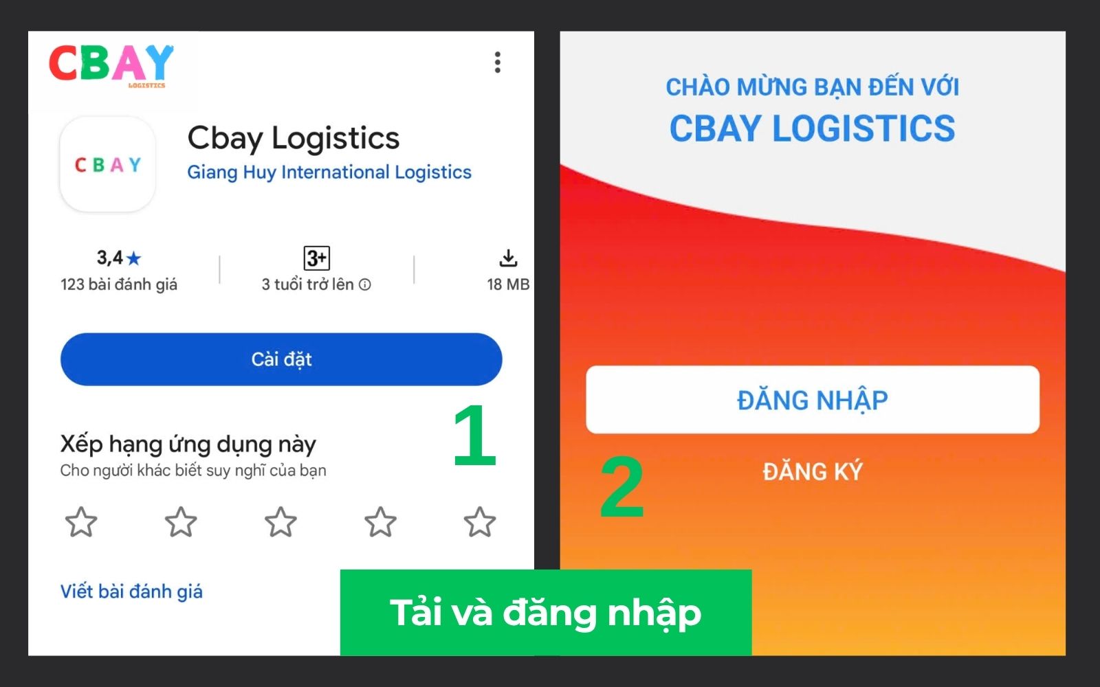 Cách mua hàng trên Alibaba về Việt Nam app Cbay