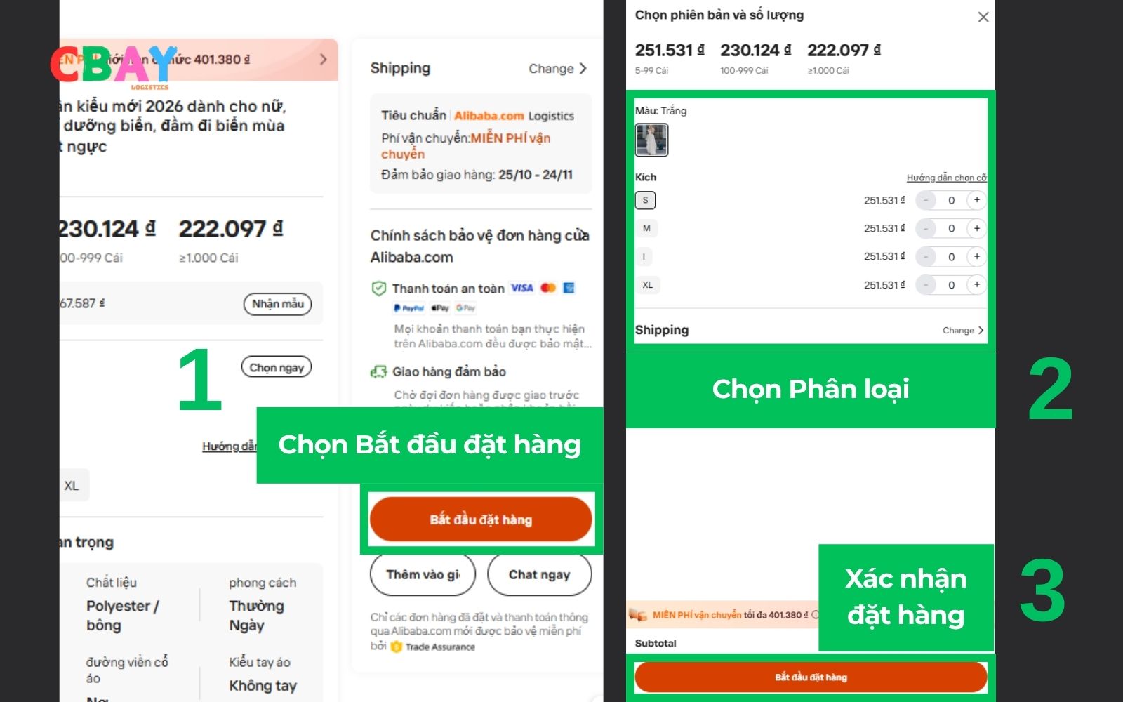 Bắt đầu cách mua hàng trên Alibaba