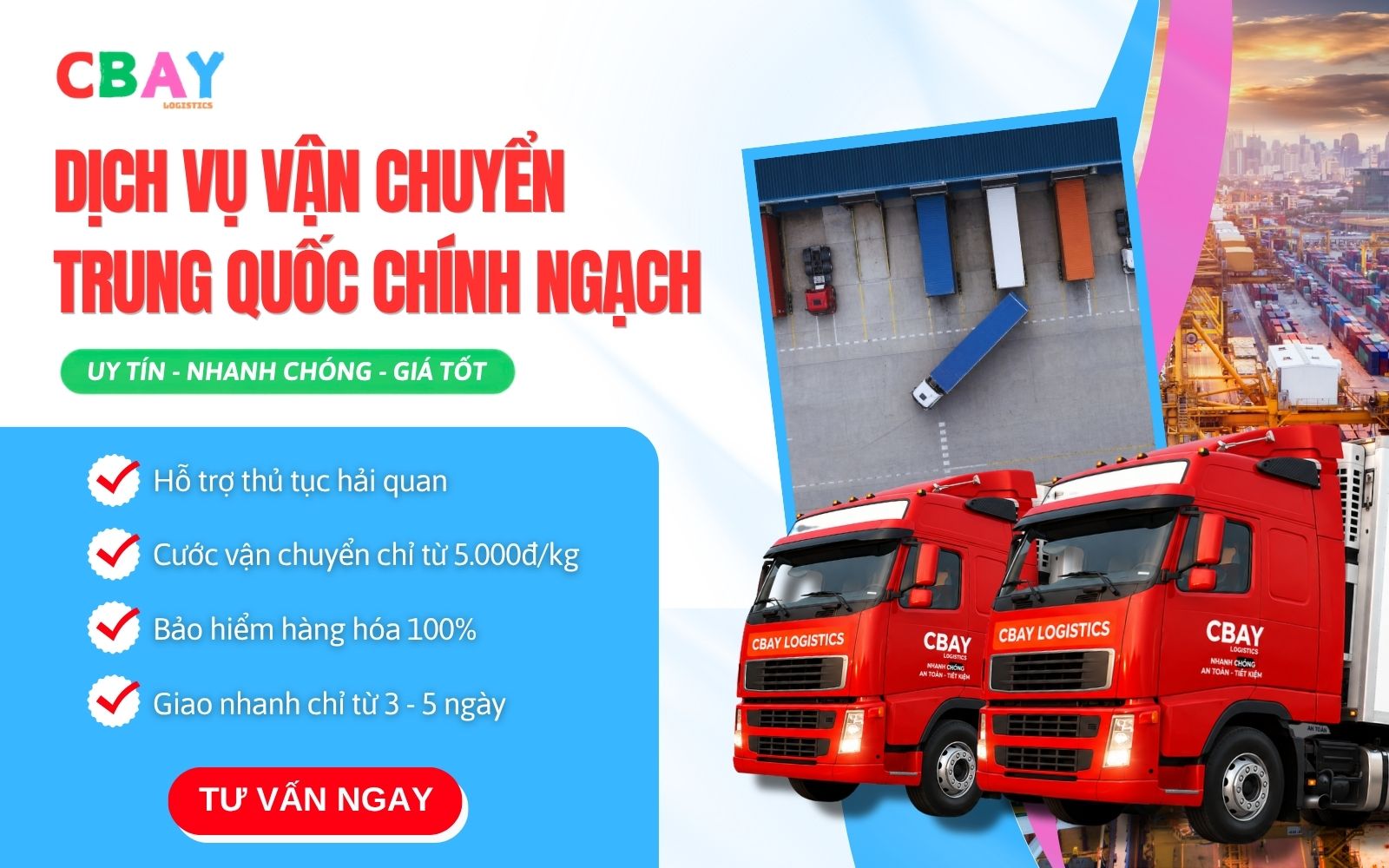 Dịch vụ vận chuyển chính ngạch Trung Quốc