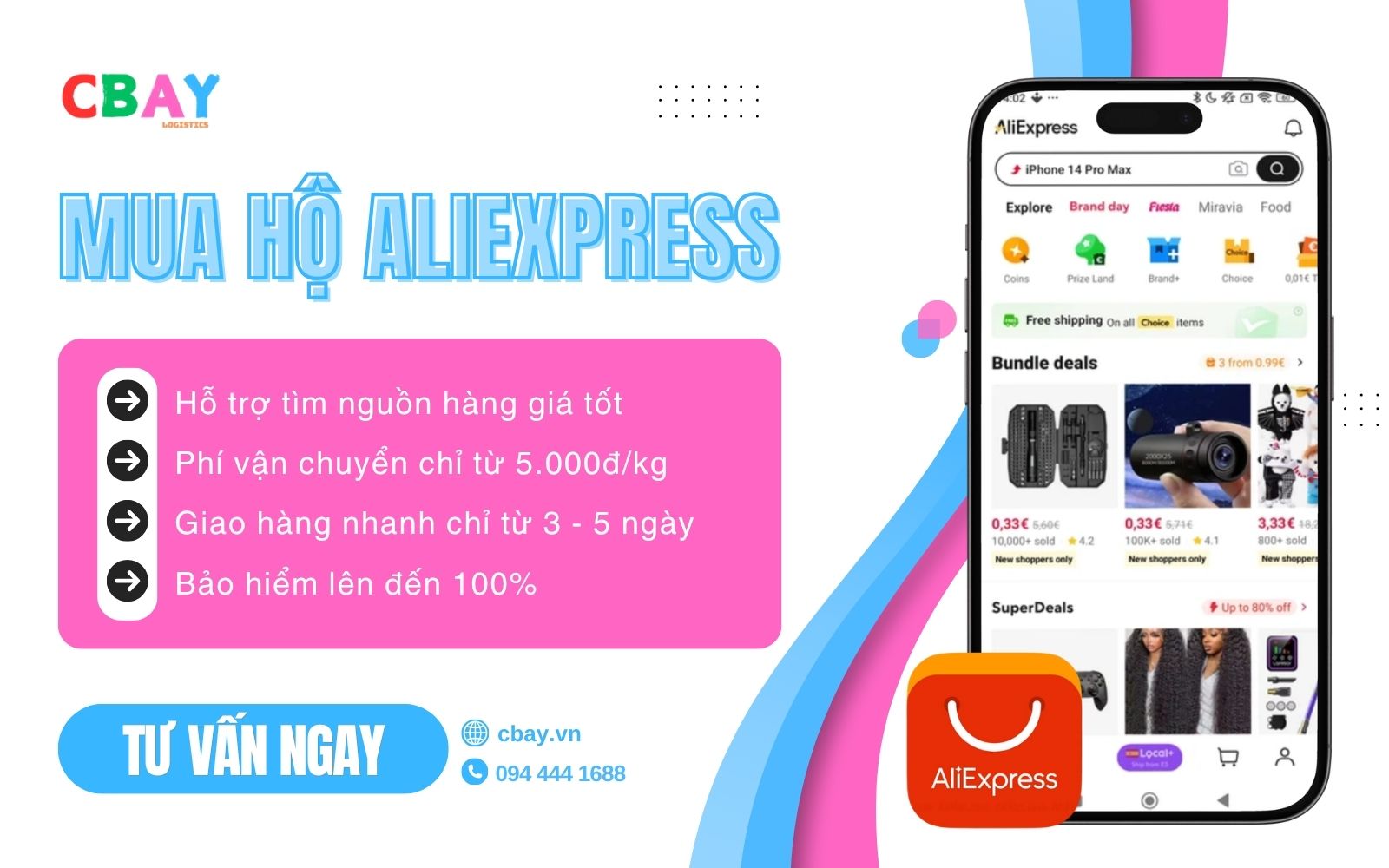 Dịch vụ mua hàng trên AliExpress​